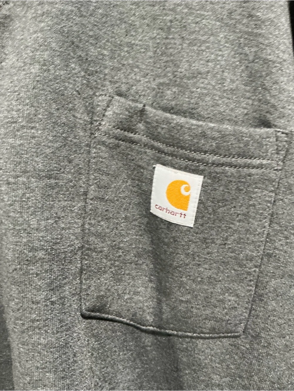 Carhartt Men's Dark Charcoal Crewneck Sweatshirt with Pocket